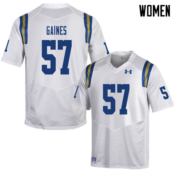 Women #57 Jon Gaines UCLA Bruins College Football Jerseys Sale-White - Click Image to Close